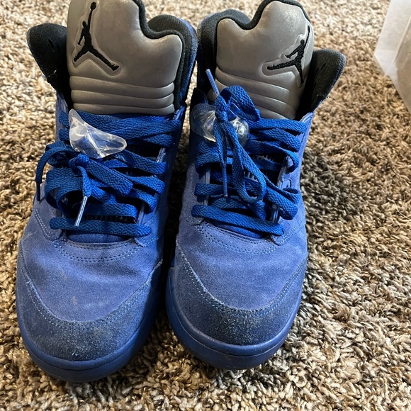 Jordan Blue Suede 5s - Picture 1 of 4